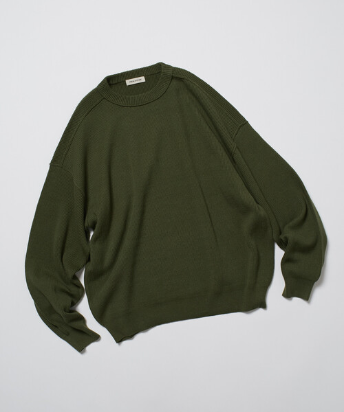 FREAK'S STORE(フリークスストア)の「限定展開 リラックスフィット 片畦リンキング クルーネック ニット(ニット/セーター・メンズ・チャコールグレー/ブラック/ブラウン/レッド/グレー/グリーン・MEDIUM/LARGE)」の5枚目の写真