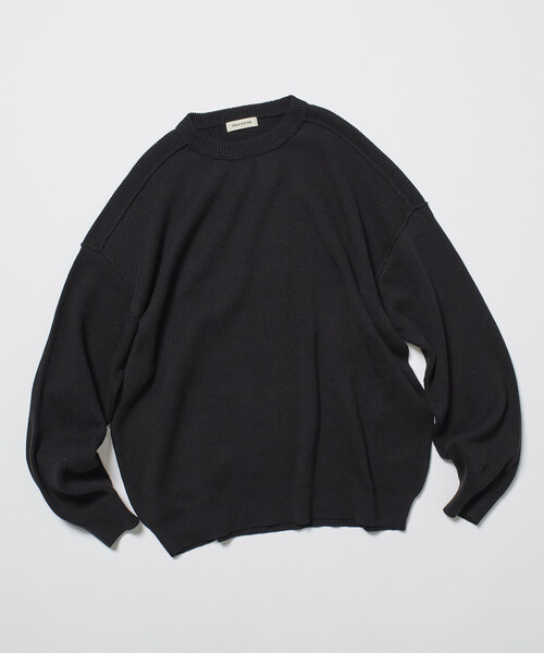 FREAK'S STORE(フリークスストア)の「限定展開 リラックスフィット 片畦リンキング クルーネック ニット(ニット/セーター・メンズ・チャコールグレー/ブラック/ブラウン/レッド/グレー/グリーン・MEDIUM/LARGE)」の9枚目の写真