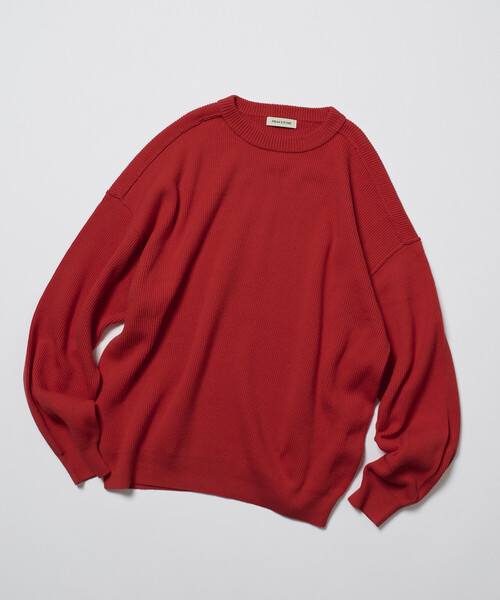FREAK'S STORE(フリークスストア)の「限定展開 リラックスフィット 片畦リンキング クルーネック ニット(ニット/セーター・メンズ・チャコールグレー/ブラック/ブラウン/レッド/グレー/グリーン・MEDIUM/LARGE)」の14枚目の写真