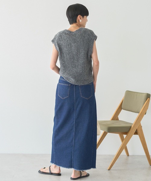 AMERICAN HOLIC（アメリカンホリック）の「デニムタイトスカート（スカート・レディース・ワンウォッシュ/ライトインディゴブルー・L/M/S）」の12枚目の写真