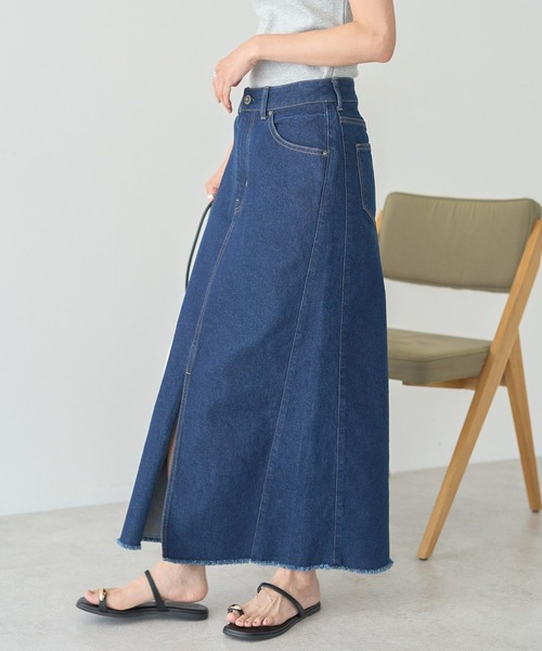 AMERICAN HOLIC（アメリカンホリック）の「デニムタイトスカート（スカート・レディース・ワンウォッシュ/ライトインディゴブルー・L/M/S）」の7枚目の写真