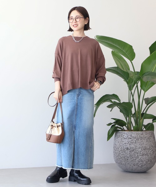 AMERICAN HOLIC（アメリカンホリック）の「デニムタイトスカート（スカート・レディース・ワンウォッシュ/ライトインディゴブルー・L/M/S）」の21枚目の写真