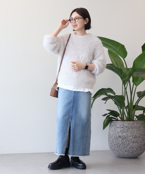 AMERICAN HOLIC（アメリカンホリック）の「デニムタイトスカート（スカート・レディース・ワンウォッシュ/ライトインディゴブルー・L/M/S）」の19枚目の写真