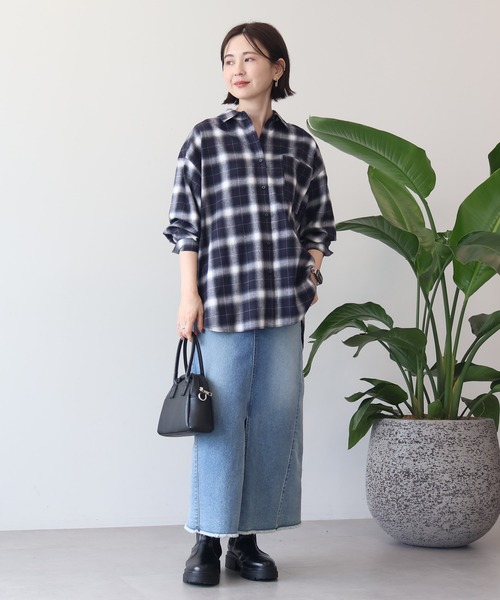 AMERICAN HOLIC（アメリカンホリック）の「デニムタイトスカート（スカート・レディース・ワンウォッシュ/ライトインディゴブルー・L/M/S）」の17枚目の写真