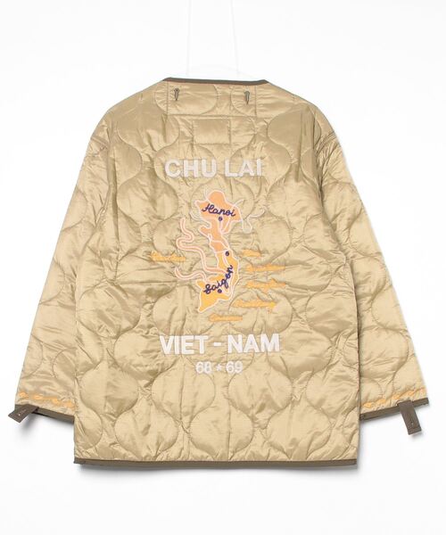 HOUSTON(ヒューストン)の「HOUSTON / EMBROIDERY M-65 LINER M-65 ベトジャンライナー / 51513(ミリタリージャケット・メンズ・ブラック/オリーブ・MEDIUM/SMALL)」の5枚目の写真