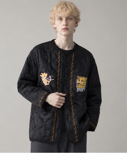 HOUSTON(ヒューストン)の「HOUSTON / EMBROIDERY M-65 LINER M-65 ベトジャンライナー / 51513(ミリタリージャケット・メンズ・ブラック/オリーブ・MEDIUM/SMALL)」の1枚目の写真