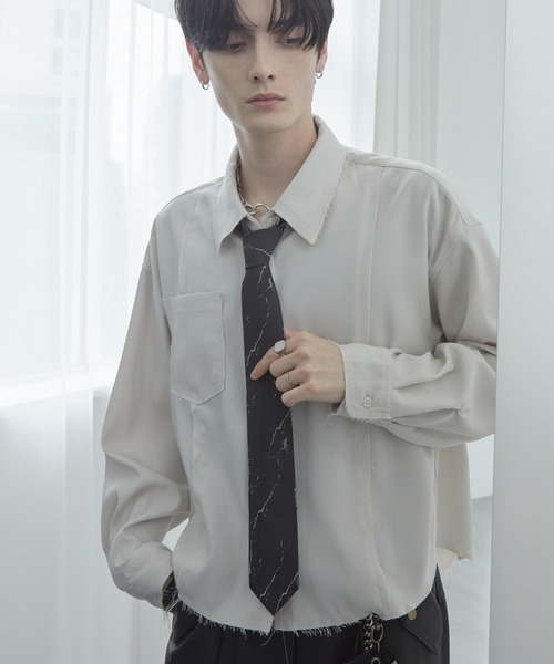Spielio(シュピーリオ)の「【Spielio】Abstract marble tie / アブストラクトマーブル柄ネクタイ(ネクタイ・メンズ・ブラック・FREE)」の3枚目の写真