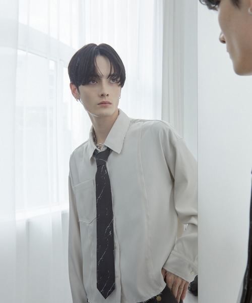 Spielio(シュピーリオ)の「【Spielio】Abstract marble tie / アブストラクトマーブル柄ネクタイ(ネクタイ・メンズ・ブラック・FREE)」の5枚目の写真
