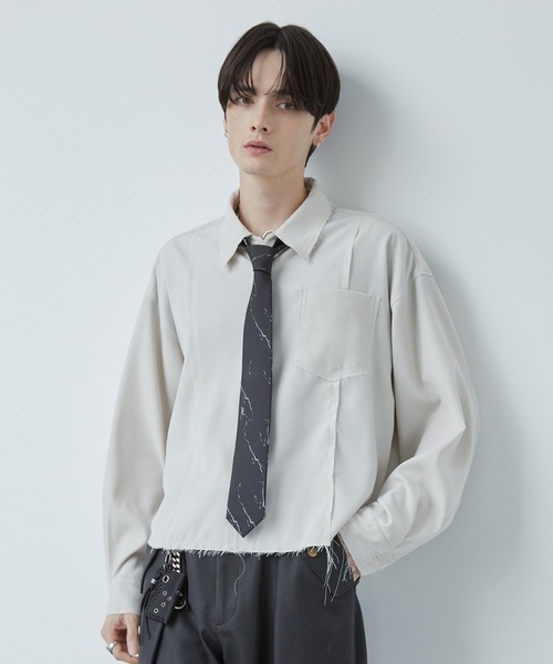 Spielio(シュピーリオ)の「【Spielio】Abstract marble tie / アブストラクトマーブル柄ネクタイ(ネクタイ・メンズ・ブラック・FREE)」の6枚目の写真