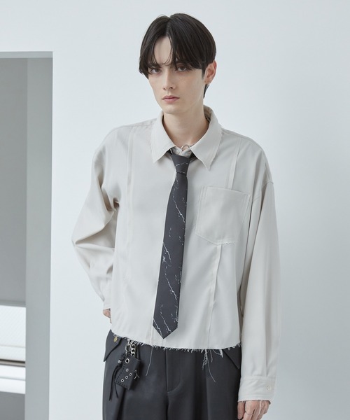 Spielio(シュピーリオ)の「【Spielio】Abstract marble tie / アブストラクトマーブル柄ネクタイ(ネクタイ・メンズ・ブラック・FREE)」の7枚目の写真