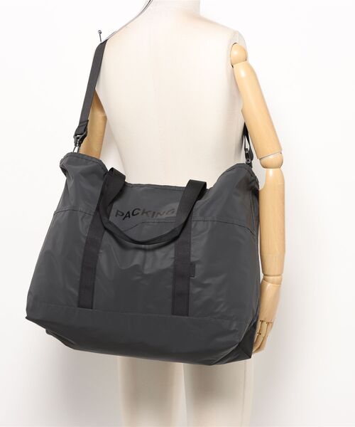 PACKING（パッキング）の「【PACKING】BLACK REFLECTIVE TOTE PA-059（トートバッグ・メンズ・ブラック・FREE）」の8枚目の写真