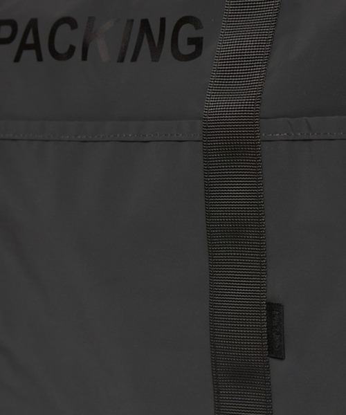 PACKING（パッキング）の「【PACKING】BLACK REFLECTIVE TOTE PA-059（トートバッグ・メンズ・ブラック・FREE）」の2枚目の写真