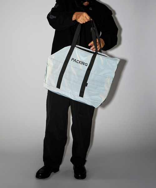 PACKING（パッキング）の「【PACKING】BLACK REFLECTIVE TOTE PA-059（トートバッグ・メンズ・ブラック・FREE）」の16枚目の写真