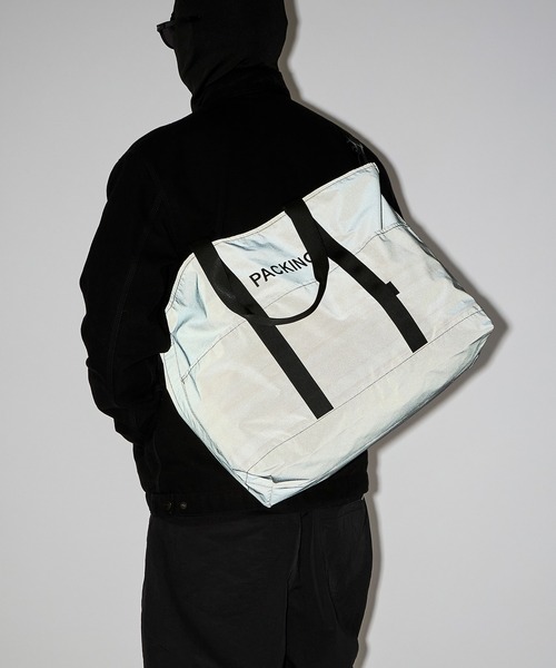 PACKING（パッキング）の「【PACKING】BLACK REFLECTIVE TOTE PA-059（トートバッグ・メンズ・ブラック・FREE）」の12枚目の写真