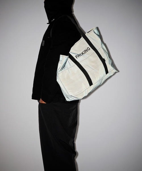 PACKING（パッキング）の「【PACKING】BLACK REFLECTIVE TOTE PA-059（トートバッグ・メンズ・ブラック・FREE）」の13枚目の写真
