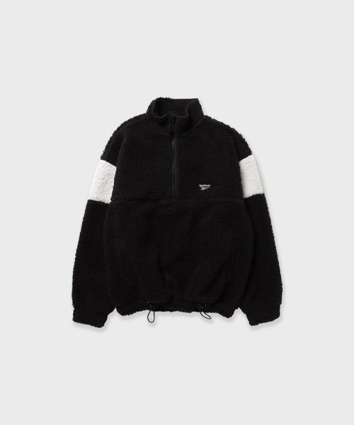 Reebok(リーボック)の「Reebok/ HALF ZIP BOA FLEECE BLOUSON ブルゾン ジャケット 秋服 冬服(ブルゾン・メンズ・アイボリー/ブラック/ライトグレー・XL/L/M/S)」の4枚目の写真