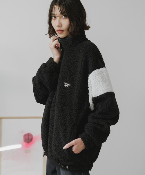 Reebok(リーボック)の「Reebok/ HALF ZIP BOA FLEECE BLOUSON ブルゾン ジャケット 秋服 冬服(ブルゾン・メンズ・アイボリー/ブラック/ライトグレー・XL/L/M/S)」の6枚目の写真