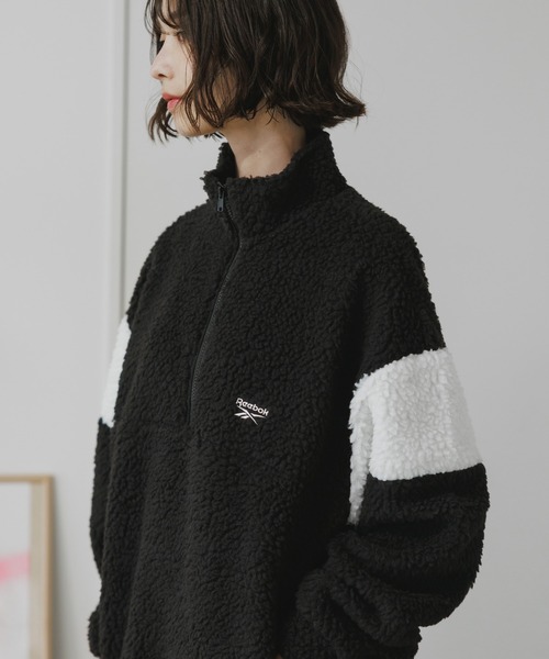 Reebok(リーボック)の「Reebok/ HALF ZIP BOA FLEECE BLOUSON ブルゾン ジャケット 秋服 冬服(ブルゾン・メンズ・アイボリー/ブラック/ライトグレー・XL/L/M/S)」の11枚目の写真
