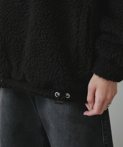 Reebok(リーボック)の「Reebok/ HALF ZIP BOA FLEECE BLOUSON ブルゾン ジャケット 秋服 冬服(ブルゾン・メンズ・アイボリー/ブラック/ライトグレー・XL/L/M/S)」の14枚目の写真