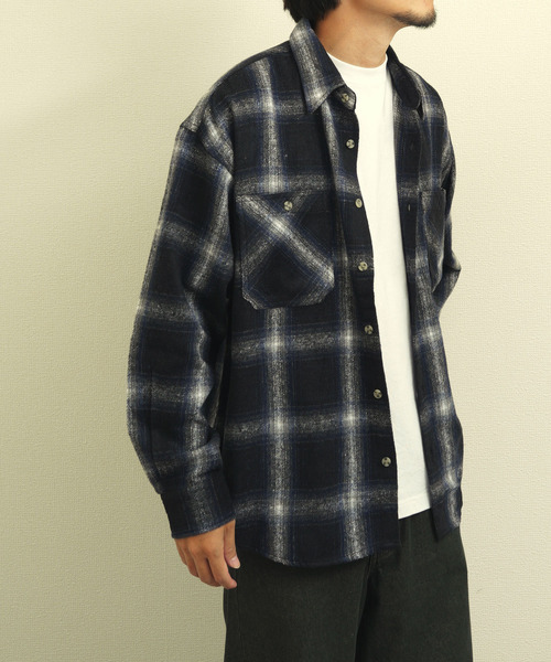 ZIP FIVE(ジップファイブ)の「オンブレ チェックネルシャツ(シャツ/ブラウス・メンズ・ベージュ/レッド/ネイビー系・MEDIUM/LARGE/X-LARGE)」の7枚目の写真