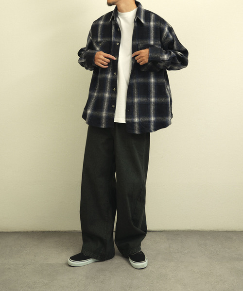 ZIP FIVE(ジップファイブ)の「オンブレ チェックネルシャツ(シャツ/ブラウス・メンズ・ベージュ/レッド/ネイビー系・MEDIUM/LARGE/X-LARGE)」の8枚目の写真