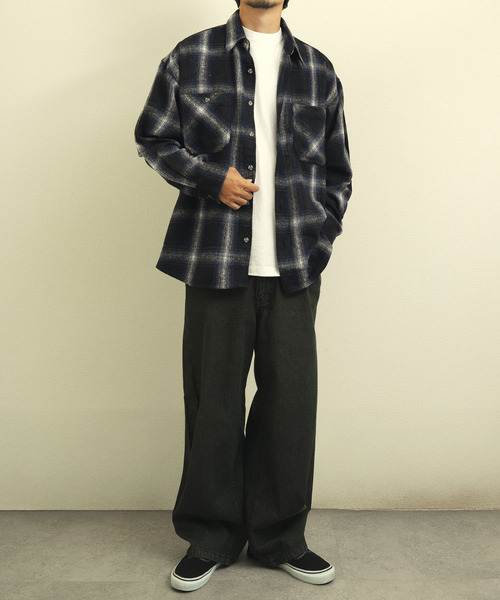 ZIP FIVE(ジップファイブ)の「オンブレ チェックネルシャツ(シャツ/ブラウス・メンズ・ベージュ/レッド/ネイビー系・MEDIUM/LARGE/X-LARGE)」の9枚目の写真