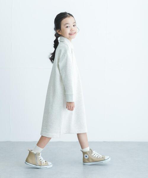 URBAN RESEARCH DOORS（アーバンリサーチドアーズ）の「『WEB/一部店舗限定サイズ』裏毛ハーフジップワンピース(KIDS)（ワンピース・キッズ・ブルー系その他/ホワイト系その他・150/120/135/105）」の8枚目の写真