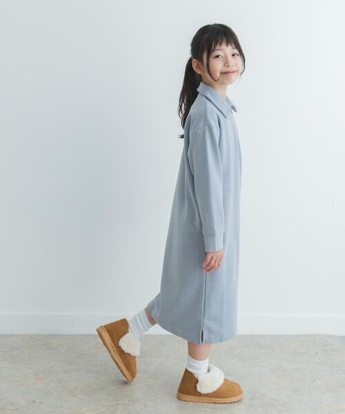 URBAN RESEARCH DOORS（アーバンリサーチドアーズ）の「『WEB/一部店舗限定サイズ』裏毛ハーフジップワンピース(KIDS)（ワンピース・キッズ・ブルー系その他/ホワイト系その他・150/120/135/105）」の14枚目の写真