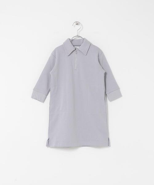 URBAN RESEARCH DOORS（アーバンリサーチドアーズ）の「『WEB/一部店舗限定サイズ』裏毛ハーフジップワンピース(KIDS)（ワンピース・キッズ・ブルー系その他/ホワイト系その他・150/120/135/105）」の15枚目の写真