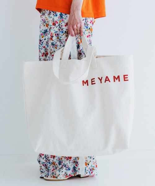 MEYAME（メヤメ）の「[MEYAME/メヤメ] キャンバス ビック 2WAY トートバッグ（トートバッグ・レディース・オフホワイト・F）」の4枚目の写真