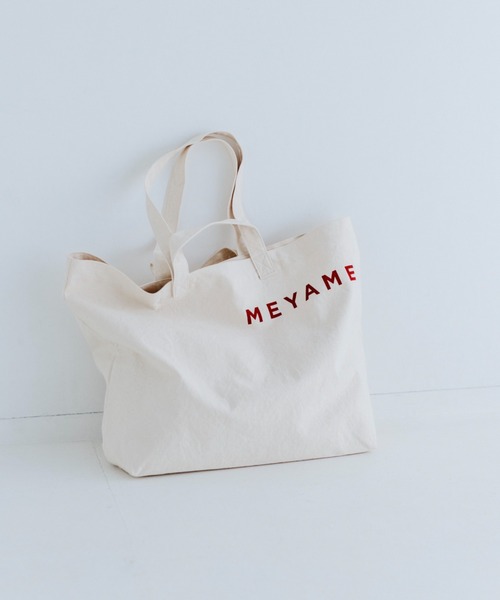 MEYAME（メヤメ）の「[MEYAME/メヤメ] キャンバス ビック 2WAY トートバッグ（トートバッグ・レディース・オフホワイト・F）」の6枚目の写真