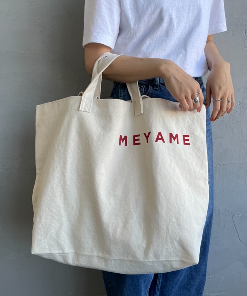MEYAME（メヤメ）の「[MEYAME/メヤメ] キャンバス ビック 2WAY トートバッグ（トートバッグ・レディース・オフホワイト・F）」の19枚目の写真