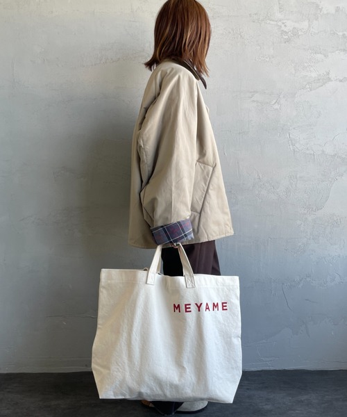 MEYAME（メヤメ）の「[MEYAME/メヤメ] キャンバス ビック 2WAY トートバッグ（トートバッグ・レディース・オフホワイト・F）」の11枚目の写真