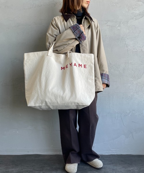 MEYAME（メヤメ）の「[MEYAME/メヤメ] キャンバス ビック 2WAY トートバッグ（トートバッグ・レディース・オフホワイト・F）」の14枚目の写真