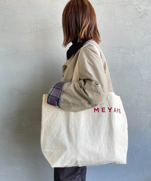 MEYAME（メヤメ）の「[MEYAME/メヤメ] キャンバス ビック 2WAY トートバッグ（トートバッグ・レディース・オフホワイト・F）」の15枚目の写真