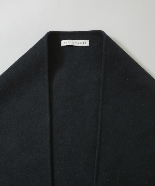 NANO universe(ナノユニバース)の「SUPER110blend リバー三角ストール(ストール/ショール・レディース・ブラック/アイボリー/ライトブルー・FREE)」の14枚目の写真
