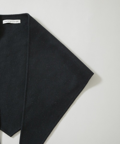 NANO universe(ナノユニバース)の「SUPER110blend リバー三角ストール(ストール/ショール・レディース・ブラック/アイボリー/ライトブルー・FREE)」の15枚目の写真
