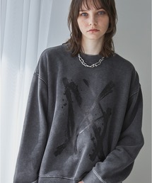Spielio（シュピーリオ）の「【Spielio】Cracked foil sweatshirt / クラック箔スウェットプルオーバー（スウェット）」