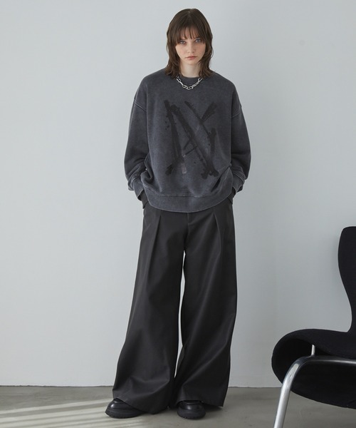 Spielio(シュピーリオ)の「【Spielio】Cracked foil sweatshirt / クラック箔スウェットプルオーバー(スウェット・メンズ・ブラック/ネイビー・L/M/S)」の17枚目の写真
