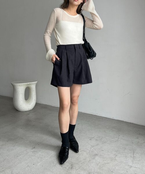 CAPRICIEUX LE'MAGE（カプリシューレマージュ）の「ピーチタッチショートパンツ（その他パンツ・レディース・ブラウン/チャコールグレー・36/38）」の10枚目の写真