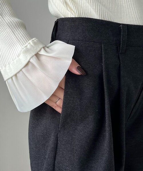 CAPRICIEUX LE'MAGE（カプリシューレマージュ）の「ピーチタッチショートパンツ（その他パンツ・レディース・ブラウン/チャコールグレー・36/38）」の17枚目の写真