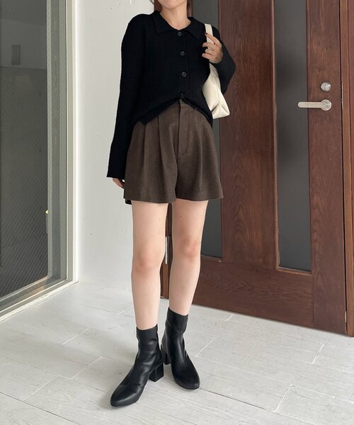 CAPRICIEUX LE'MAGE（カプリシューレマージュ）の「ピーチタッチショートパンツ（その他パンツ・レディース・ブラウン/チャコールグレー・36/38）」の22枚目の写真