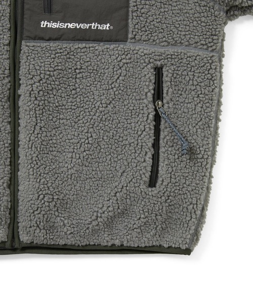 thisisneverthat（ディスイズネバーザット）の「SP Sherpa Fleece Jacket（ブルゾン・メンズ・ブラック/チャコール・L/M/S/XL/XS）」の9枚目の写真