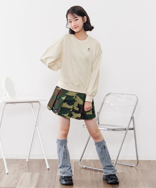 algy（アルジー）の「バックロゴトレーナー（スウェット・キッズ・グリーン/ピンク/アイボリー/ブラック・XX-SMALL/X-SMALL/SMALL/MEDIUM）」の7枚目の写真