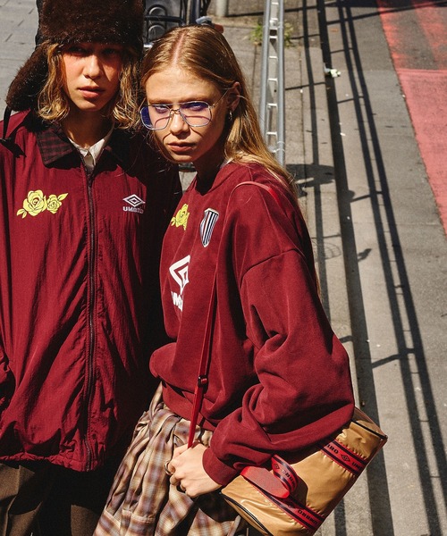 セール】(UMBRO × ROSE BUD)ZIP-UP FLEECE HOODIE（スウェット