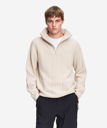AIGLE(エーグル)の「ケーブルニット オーバーサイズハーフジップセーター(ニット/セーター)」