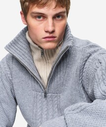 AIGLE（エーグル）の「ケーブルニット オーバーサイズハーフジップセーター（ニット/セーター）」