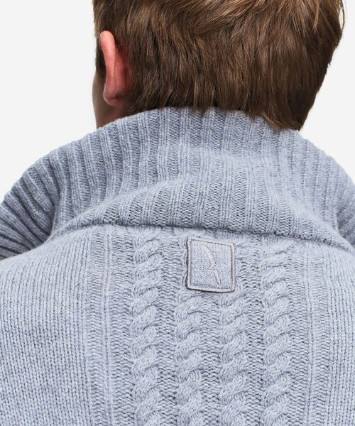 セール】ケーブルニット オーバーサイズハーフジップセーター（ニット