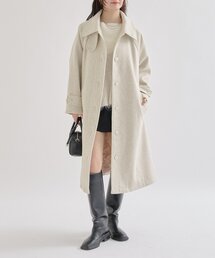 mystic アウター　アイボリー　01 mystic（ミスティック） コート アウター 「2サイズ展開/裏地がバイ