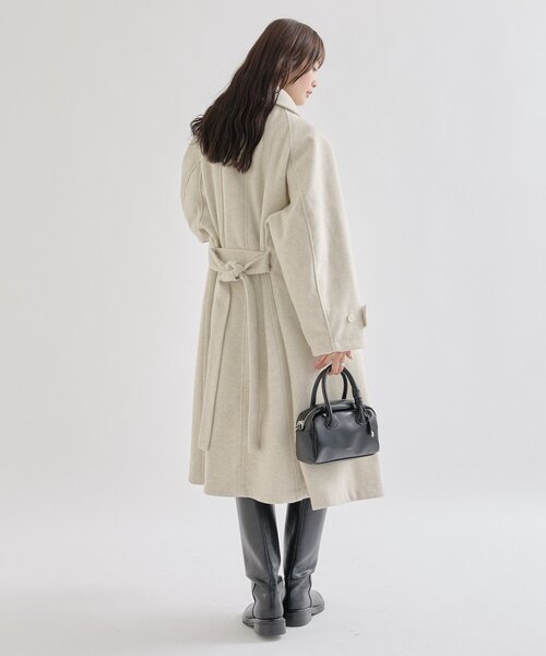 2サイズ展開◎/裏地がバイカラー仕様】テントライン ロングコート